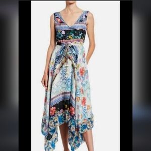 Johnny Was Meru Silk Handkerchief Hem Dress